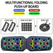 Color-coded portable push-up board system for upper body home workouts