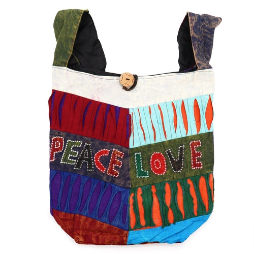 Peace & Love Bag – Handmade Hippie Essential for Festivals & Protests! ✌️🌼 - Samanta Factory