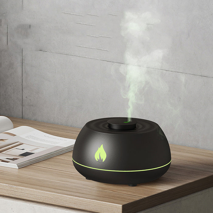 🔥 FLAME HUMIDIFIER DIFFUSER | 7-Color Mood Light + Aromatherapy 🌈 (Ultra-Silent & USB-Powered! £20) - Samanta Factory