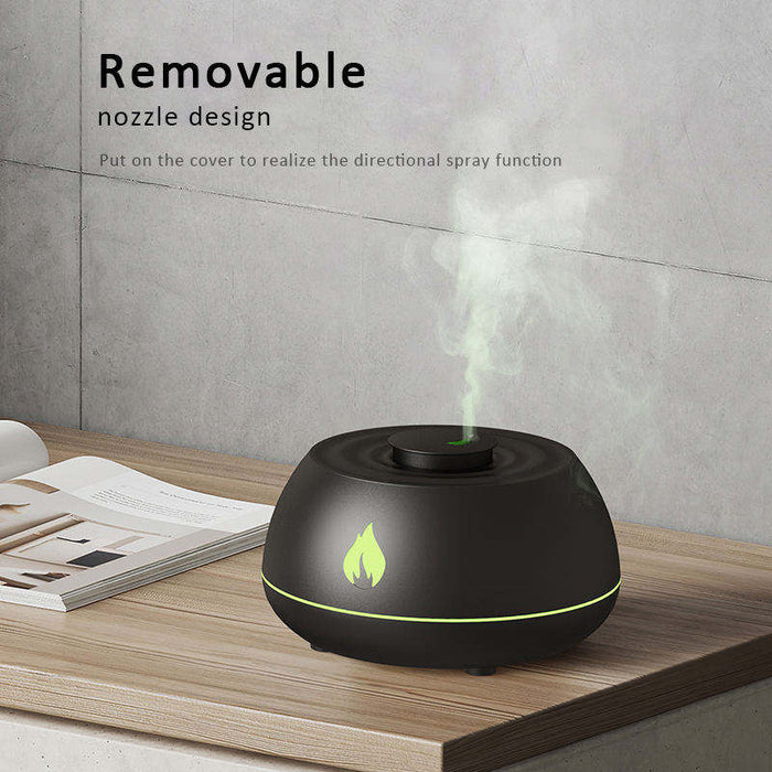 🔥 FLAME HUMIDIFIER DIFFUSER | 7-Color Mood Light + Aromatherapy 🌈 (Ultra-Silent & USB-Powered! £20) - Samanta Factory