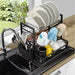 VINSANI 2 TIER DISH DRAINER BLACK 1010429 - Samanta Factory