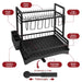 VINSANI 2 TIER DISH DRAINER BLACK 1010429 - Samanta Factory