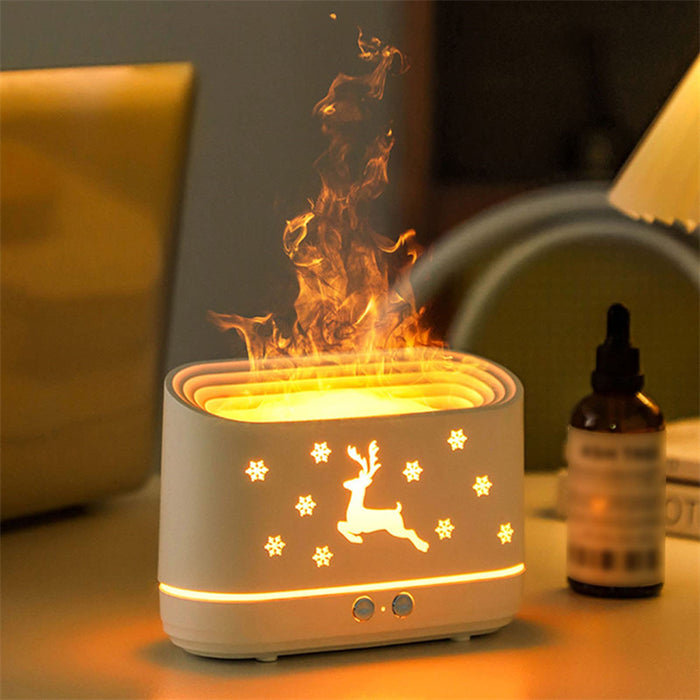 🔥 ELK FLAME HUMIDIFIER | Aroma Diffuser + Mood Lamp 💧 (Home Essential! £20) - Samanta Factory
