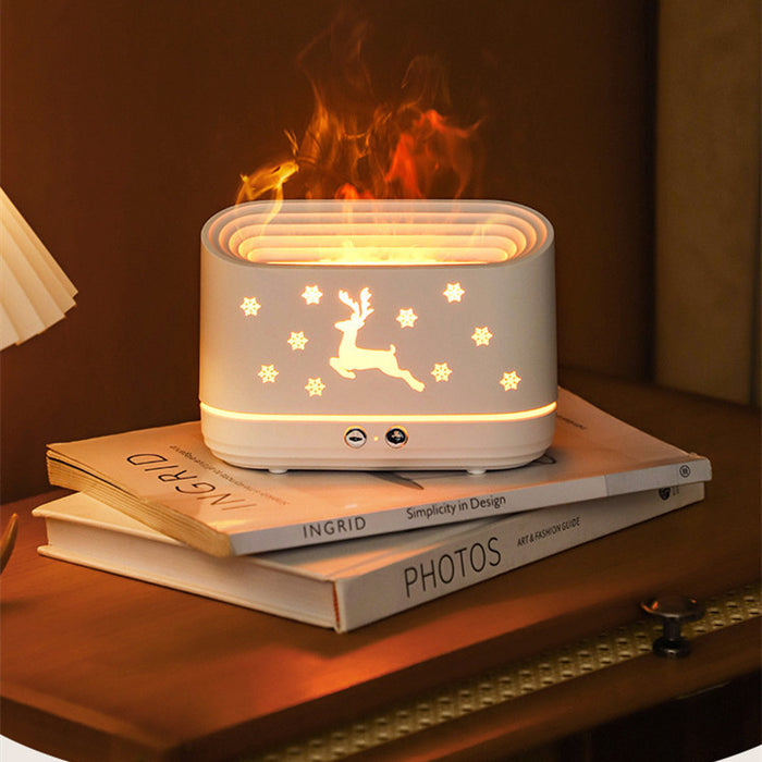 🔥 ELK FLAME HUMIDIFIER | Aroma Diffuser + Mood Lamp 💧 (Home Essential! £20) - Samanta Factory