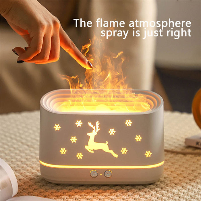 🔥 ELK FLAME HUMIDIFIER | Aroma Diffuser + Mood Lamp 💧 (Home Essential! £20) - Samanta Factory