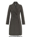 De La Creme - Womens Slim Fit Double Breasted Roll Collared Coat - Samanta Factory
