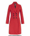 De La Creme - Womens Slim Fit Double Breasted Roll Collared Coat - Samanta Factory