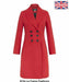 De La Creme - Womens Slim Fit Double Breasted Roll Collared Coat - Samanta Factory