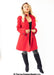 Womens Wool Feel Double Breasted Hooded Coat - Samanta Factory