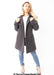 Womens Wool Feel Double Breasted Hooded Coat - Samanta Factory