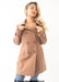 Womens Wool Feel Double Breasted Hooded Coat - Samanta Factory