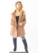 Womens Wool Feel Double Breasted Hooded Coat - Samanta Factory