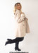 British-made wool-feel winter coat with detachable hood and double-breasted front in multiple colors