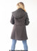 Womens Wool Feel Double Breasted Hooded Coat - Samanta Factory