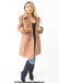 Womens Wool Feel Double Breasted Hooded Coat - Samanta Factory