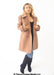 Womens Wool Feel Double Breasted Hooded Coat - Samanta Factory