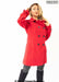 Womens Wool Feel Double Breasted Hooded Coat - Samanta Factory
