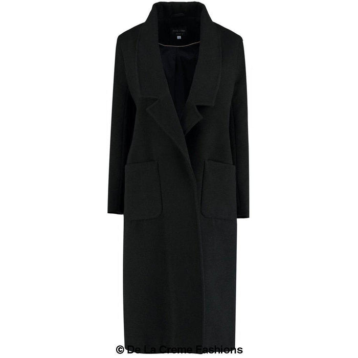 De La Creme - Womens Faux Wool Wrap Coat - Samanta Factory