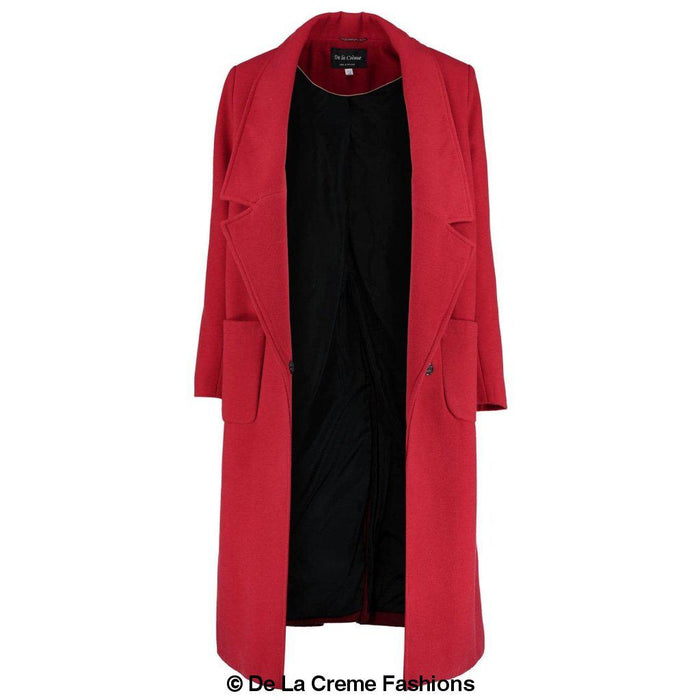 De La Creme - Womens Faux Wool Wrap Coat - Samanta Factory
