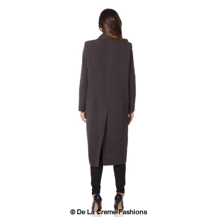 De La Creme - Womens Faux Wool Wrap Coat - Samanta Factory