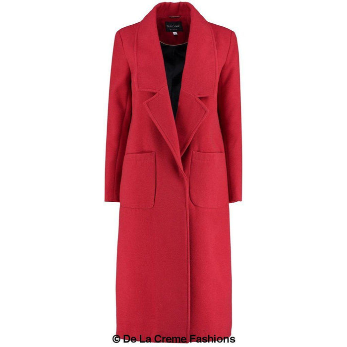 De La Creme - Womens Faux Wool Wrap Coat - Samanta Factory