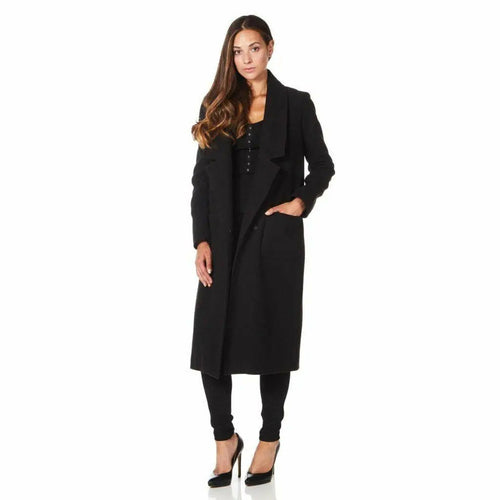 De La Creme - Womens Faux Wool Wrap Coat - Samanta Factory