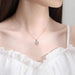 💙🤍 BEATING HEART NECKLACE | S925 Sterling Silver + Rhinestones ✨ (51-80cm Adjustable!) - Samanta Factory