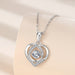 💙🤍 BEATING HEART NECKLACE | S925 Sterling Silver + Rhinestones ✨ (51-80cm Adjustable!) - Samanta Factory