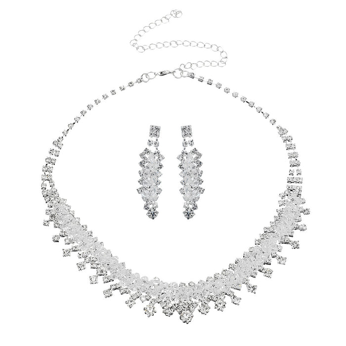 👑 "TikTok’s Bridal Obsession!" Silver Wedding Crown + Chains Set ✨ (From £12!) - Samanta Factory