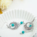 Vintage turquoise slinky drop earrings - Samanta Factory