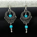 Vintage turquoise slinky drop earrings - Samanta Factory