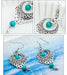 Vintage turquoise slinky drop earrings - Samanta Factory