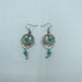 Vintage turquoise slinky drop earrings - Samanta Factory