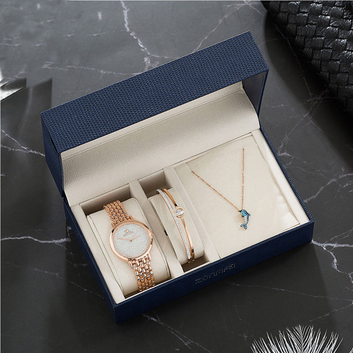 ✨ Jewelry-Inspired Luxe Watch | 20ATM Waterproof + Sapphire Crystal 💎 (Gold/Rose Gold) - Samanta Factory