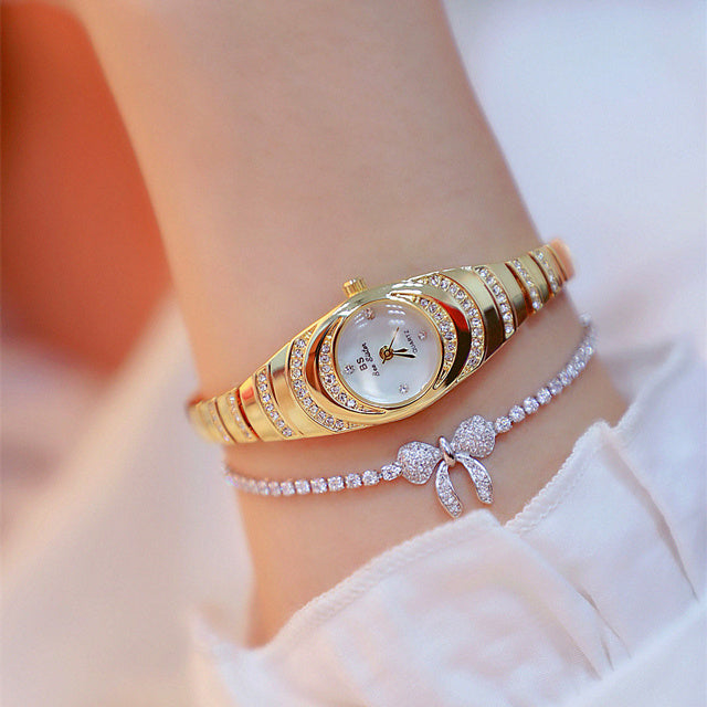 ✨ DIAMOND WATCH FOR WOMEN UK | Gold-Tone Luxury £15 (Fast Shipping!) - Samanta Factory
