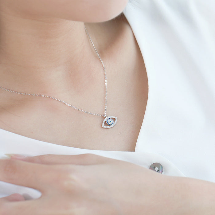 👁️‍🗨️ DEMON EYE NECKLACE | 925 Sterling Silver Adjustable Chain ✨ (Platinum Gift-Ready!) - Samanta Factory