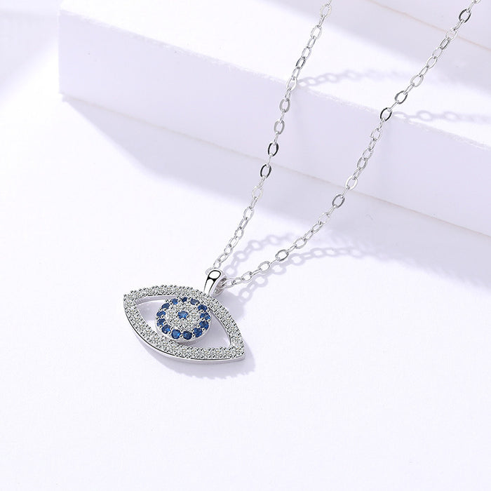 👁️‍🗨️ DEMON EYE NECKLACE | 925 Sterling Silver Adjustable Chain ✨ (Platinum Gift-Ready!) - Samanta Factory