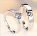 ✨ HIS & HERS DIAMOND-LOOK RINGS | 925 Silver Couple Bands 💍 (Adjustable Sizing! £12+) - Samanta Factory