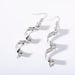Shining Frosted Spiral Earrings - Samanta Factory