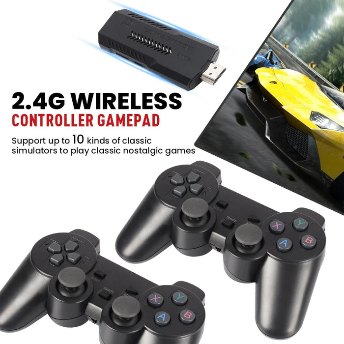GD10 Plus Game Stick – 4K HD Retro Video Game Console with Dual 2.4G Wireless Controllers for N64, PSP, PS1, GBA & More - Samanta Factory