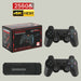 GD10 Plus retro game stick console with dual wireless controllers and 4K output