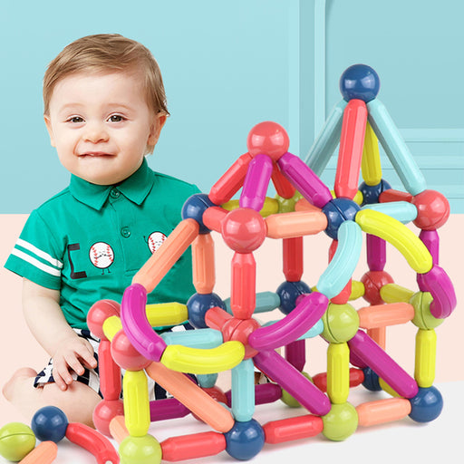 STEM magnetic building blocks toy set with colorful 80+ pieces in a gift-ready box – educational toy for childrens