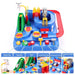 Racing Rail Car Model Educational Toys Children Track Adventure Game Brain Mechanical Interactive Train Animals Space Rocket Toy
