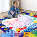 Magic Water Drawing Mat Coloring Doodle with Reusable Magic Pens Montessori Painting Board Educational Toys Kids Gift 100X80Cm