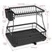 VINSANI BLACK DISH RACK 1010248 - Samanta Factory
