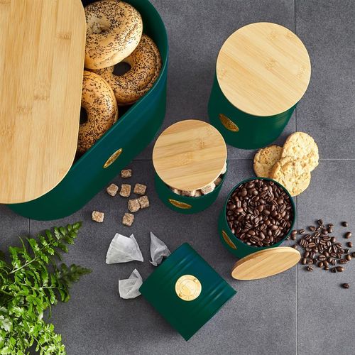 Neo Emerald Green Scandi 5 Piece Kitchen Canister Set - Samanta Factory