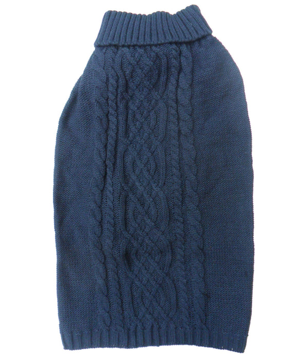 Cable Knit Dog Sweaters Jumpers in Blue, Berry, Beige, Black, Gray - Samanta Factory