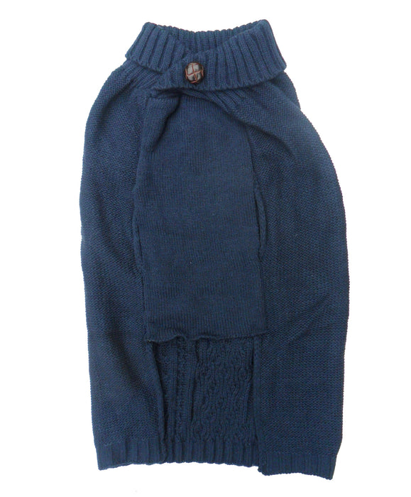 Cable Knit Dog Sweaters Jumpers in Blue, Berry, Beige, Black, Gray - Samanta Factory
