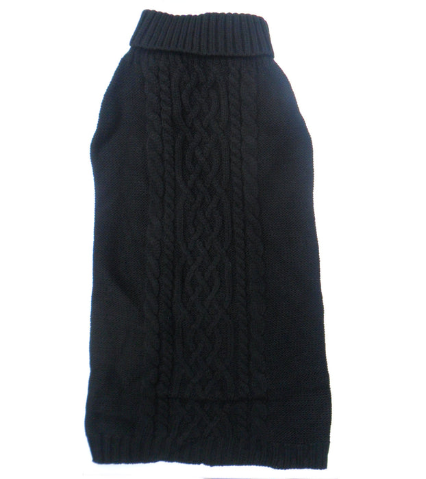 Cable Knit Dog Sweaters Jumpers in Blue, Berry, Beige, Black, Gray - Samanta Factory