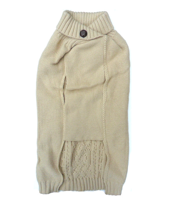 Cable Knit Dog Sweaters Jumpers in Blue, Berry, Beige, Black, Gray - Samanta Factory